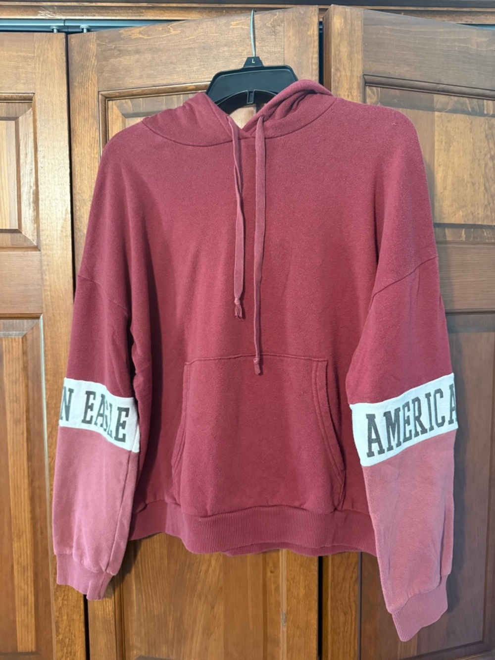 American Eagle Maroon Hooded Pullover